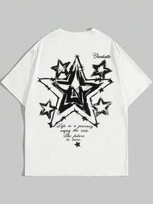 Rock Stars T-Shirt Large Unisex Male Female 100% Cotton Premium Top Streetwear New Release Immediate Shipping Various Colors!! Plus Size - 白色 - 查看 2