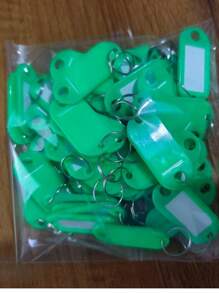Multifunctional PP Material Key Tag, Writable For DIY Numbers, Can Be Used As A Hanging Tag, Classification Sign, Luggage Key Tag, Etc., To Identify Keychains. School Supplies,Back To School