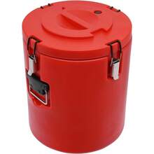 Insulated Bucket Commercial Food Warmer Stainless Steel Pot Large Capacity Cold And Hot Insulated Soup Carrier For Restaurants And Large Families 30L 27.24 QT Red