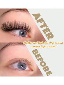 120/240 簇 D 卷曲自然浓密卷曲热熔单根睫毛延长 8-16 毫米 0.07 毫米 C/D 超轻包装防水仿貂毛单簇 3D 贴合眼睛持久 DIY 手工睫毛延长适合淡妆、浓妆和日常场合，便于日常使用或外出睫毛簇、睫毛簇、单根睫毛、睫毛、假睫毛 - 黑色 - 查看 3