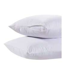 1pc Smooth Pillow Protector Zippered Waterproof Pillow Cover Breathable Pillowcase Bedbug Proof & Anti Mites - White - View 2
