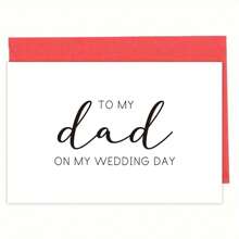1pc/2pcs Wedding Day Card, To My Mom On My Wedding Day Card, Wedding Day Card To Mum, Card For Mom On My Wedding Day, Wedding Day Must Have