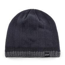 KKISSBAOBEI قبعة رأس مضفرة مبطنة مزدوجة الطبقة للرجال للاستخدام في الشتاء للأنشطة اليومية والرياضة والتزلج، قبعة جمجمة شتوية