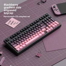 PBT 材质侧面雕刻半透明渐变键帽，OEM 外形适用于 MX 开关，可定制机械键盘 DIY（不含键盘） - 彩色 - 查看 6