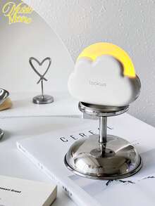 Cloud - Shaped Night Light For Sleep Aid - Soft Glow, Adjustable Brightness, Perfect Bedroom Decor,Father's Day Graduation Birthday Holiday - White - View 2