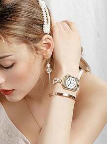 1 Piece Of Women's Watch Strap With Slim Artificial Rhinestones For Apple Watch Strap, Shining Your Watch, Suitable For Apple Watch 1/2/3/4/5/6/7/8/9/10/SeUltra Series Watches 38/42/44/45/46/49 Mm