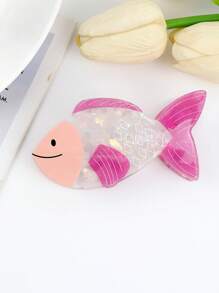 1 Peça Grampo de Cabelo Fashionista Minimalista Casual Série Vida Marinha Colorida Personalizada Peixe Dourado, Grampo de Cabelo, Acessórios de Cabelo Animais, Material Escolar, Faculdade