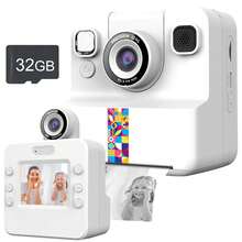 [Fun Kids Camera] 180 Degree Flip Lens Multifunctional Selfie Digital Kids Camera For 3-12 Years Old Boys And Girls | Birthday Christmas Festival Gift With 32G SD Card.Halloween, Christmas, Thanksgiving Day