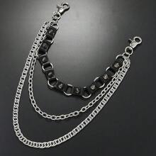 Punk Style Multi-Layer Spiky Jeans Chain For Men & Women, Fashion Hip Hop Waist Chain Belt Street Dance Pants Accessories Gothic Rock Jewelry - Multicolor - View 3