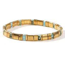 1 PIEZA Pulsera con cuentas de estilo bohemio y cuentas de vidrio TILA, ideal para el océano y las vacaciones de verano, adecuada tanto para hombres como para mujeres, ideal como regalo