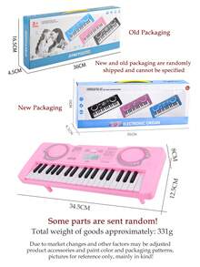 Đồ chơi đàn piano điện tử 37 phím, đàn piano mô phỏng đa chức năng, nhạc cụ hai chế độ, trò chơi giáo dục và tương tác, quà tặng cho bé trai và bé gái, phụ kiện ngẫu nhiên đi kèm, không bao gồm pin. - Nhiều màu - Xem 13