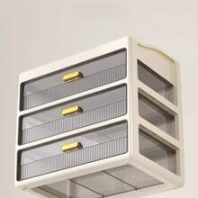 Organizador de escritorio de 3 niveles - Caja de almacenamiento apilable para útiles de oficina, maquillaje, papelería - Organizador de escritorio para el hogar, la oficina, la escuela, para útiles escolares, de vuelta a la escuela