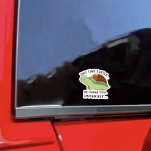 3-Inch "This Tiny Turtle Judges You" Sticker - Whimsical & Sassy - Themed Vinyl Sticker With Cute Turtle Illustration For Laptops, Notebooks, Water Bottles, Desks, And Fun Spaces | Great For Turtle Lovers, Humor Enthusiasts, Sarcasm Fans, And Quirky Decor Admirers | Perfect For Sharing Playful Sass, Adding Charming Flair, And Celebrating Whimsical Judgment | Delightful Sticker For Daily Interactions, Light - Hearted Teasing, And Fun Decor