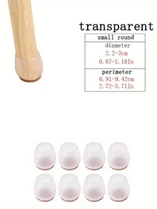 4/8pcs, Square/ Round Chair Leg Protectors For Hardwood Floors, Silicone Felt Furniture Leg Cover Pad For Protecting Floors From Scratches And Noise, Smooth Moving For Chair Feet - Multicolor - View 16