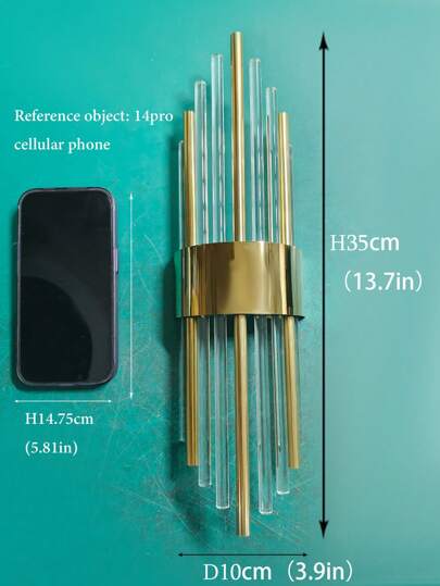 1PC/ Moderne Goud Crystal Wand Sconce Stainless Steel Base High Quality Body Cafe, Living Room, Bedroom Home Sconce, Room Lamps view 11