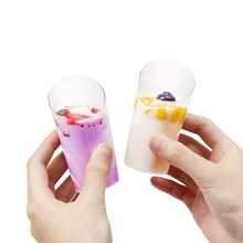 10 st/20 st/30 st/40 st/50 st/60 st runda, sneda dessertkoppar för fester (60 ml/3 oz), yoghurtgelé-/förrättskoppar - återanvändbara dessertkoppar, lämpliga för fester, minidesserter, puddingar, frukt och glass, festsammankomster - Genomskinlig - Visa 9