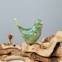 1 件装天然水晶鸟雕像灵气石雕像风水雕塑宠物纪念装饰品家居花园