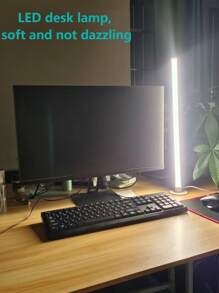 1pc Compact LED Desk Lamp, For Work, Reading, Learning, Bedside, Task Lighting, LED Light, USB Lamp, Computer Monitor Light