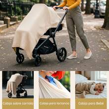 Manta de Maternidad diseño de Rosas y Corazones Cubierta de Lactancia Multifuncional para Mamás  100% Tejida, Transpirable, con Protección de 360°, Ideal para Amamantar, Carriola, Asiento de Auto, Delantal de Privacidad para Recién Nacido y Uso al Aire Libre - Rosa coral - Ver 4