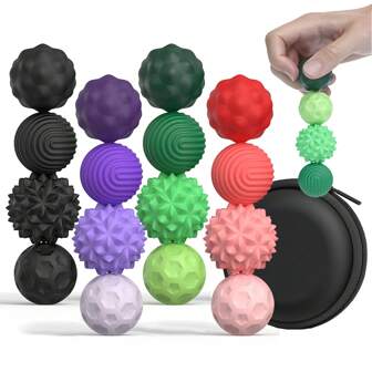 1 Caja (4 Piezas) Bolas magnéticas de silicona para fidget: Juguetes antiestrés con textura elástica, colores surtidos (negro, verde, rosa, morado), adecuados para adultos y adolescentes, juguetes sensoriales para aliviar la ansiedad, artilugios con textura interesante, juguetes de escritorio de oficina, juguetes de rodadura silenciosa, regalos para adolescentes y adultos | Kit sensorial | Juguetes relajantes | Juguetes magnéticos