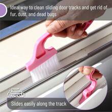 2025-Nw Slick- Winow Tr Claning Brush, 2 P, Blu/Pink Rgonomic Hanl, Built-In Scrapr, Multos, Winow Tr Claning Tools - 藍色/粉紅色 - 查看 4