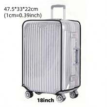 1pc Heavy-Duty Waterproof Clear Suitcase Protector Cover | Scratch & Dustproof Luggage Protector With Reinforced Edges & Transparent Design, Compatible With 20/24/28-Inch Bags, Travel Essentials For Airport, Train, Hotel - Ideal Gift For Travelers, Luggage Cover Protector, Durable PVC Material, Baggage Protection, Minimalist Style, Scratchresistant Fabric, Vacation Essentials