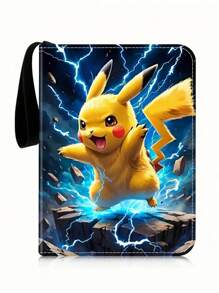 pokemon Álbum de recortes para tarjetas Pokémon, carpeta con 4 bolsillos, 50 páginas doble cara para 400 tarjetas de colección, portador de tarjetas