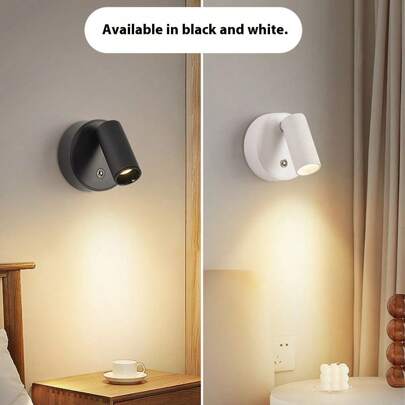 室内无线射灯，三色光源，亮度可调，磁吸免打孔便携式安装，适用于儿童房书桌照明，儿童墙面相框射灯，相册墙射灯，展示柜灯。