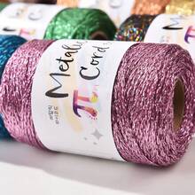 3毫米金/银色绳子 - 3937.01英寸/卷，银色和金色金属手工绳，适用于编织、钩编、DIY珠宝、礼品包装和圣诞装饰配件 - 手工艺品和节日用品 - 彩色 - 查看 12