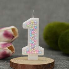 1 pieza Candles de bola con colores pastel, decoraciones para la Top de pasteles, accesorios de candle de regalo de cumpleaños, candys para aniversario, adecuados para celebraciones de aniversario y celebraciones