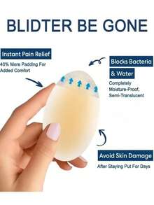 1/2/3 Pieces Soft Gel Hydrocolloid Transparent Foot Patches For Blisters And Pain Relief, Foot Care For High Heels, Leather Shoes, Casual Shoes, Non-Slip Invisible Stickers