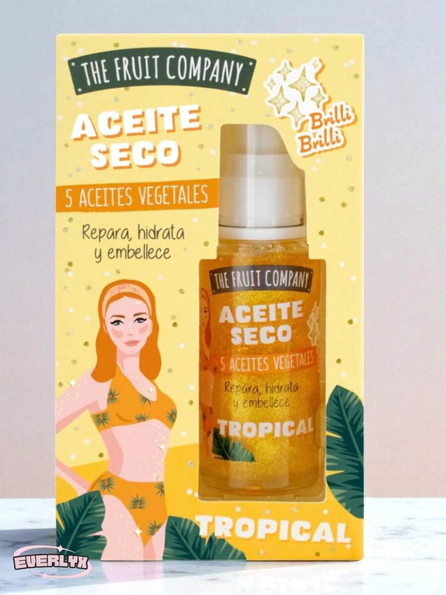EverlyX The Fruit Company Dry Oil - Hydration And Shine With 5 Vegetable Oils - Coconut, Tropical, Monoi And Strawberry Cream ✅ Delivery 24/72h To Spain (Peninsula) - Tropical - View 1