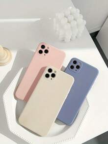 3 件简约多巴胺设计哑光磨砂手机壳，白色、粉色、薰衣草灰色，适用于 /Galaxy/Redmi/Oppo/Vivo/Moto/Honor 防水防震防摔防刮 - 彩色 - 查看 1