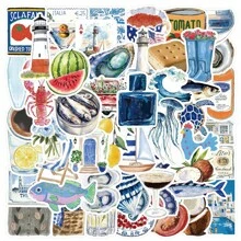 50 adesivos decorativos para mar aberto, manual para laptop, capa para celular, material escolar, volta às aulas