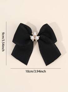 2pcs/6pcs Pearl Bow Hair Clips For Girls,Fabric Alligator Clips Hair Bows For Girls,Fashion Hair Accessories For Girls Party Gifts