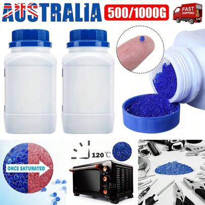 AU About 0.5kg To1kg Premium Silica Gel Beads Silicagel Moisture Absorber Blue