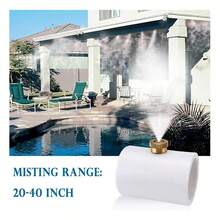 5 piezas de adaptadores de PVC para boquillas del sistema de riego de jardín. Adecuado para refrescarse y repeler mosquitos en verano, el agua tiene un efecto de pulverización después de su uso. - Blanco - Ver 6