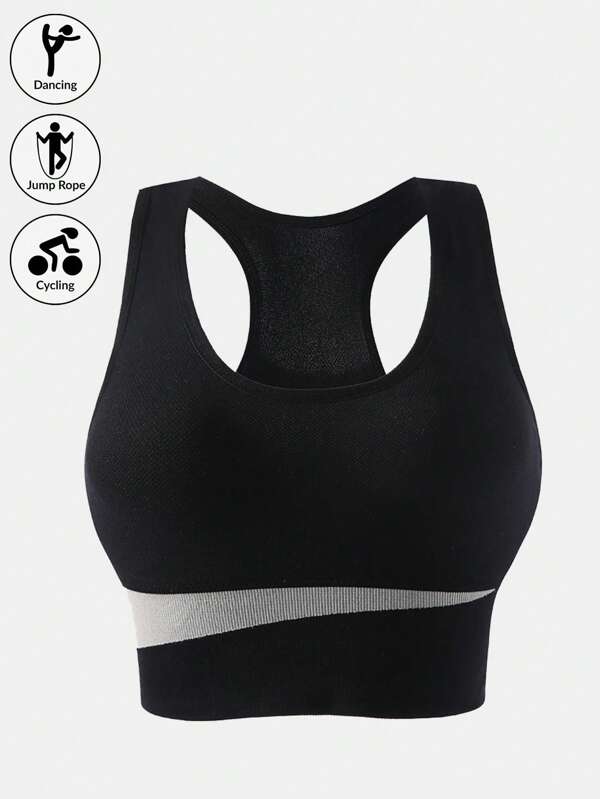 Women's Seamless Racerback Sports Bra Yoga Workout Top, Breathable