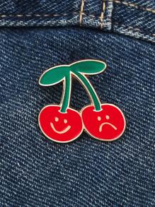 1 pièce Broche créative en fruit de dessin animé, accessoire rafraîchissant d'été en fruit fait main pour vêtements, sac, chapeau, en alliage métallique, pins de décoration mignons