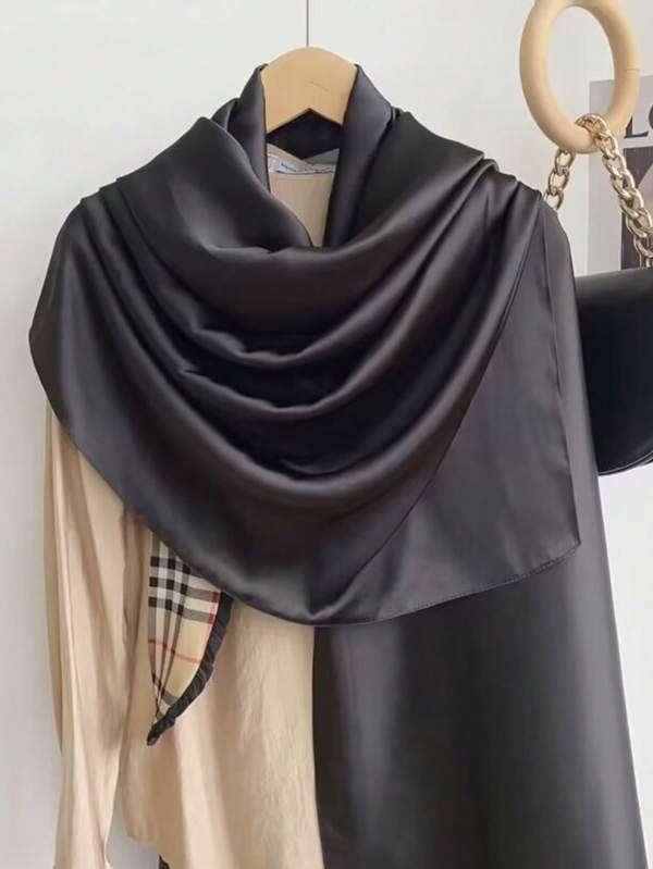 1PC 90*180cm Solid-Colored Silk Scarf Shawls And Wraps With Soft Large Over Size Accessories Women Silky Feeling Unisex Headscarf Bandanas Hijab Evening Dresses Party Travel Office Wedding Gift