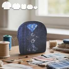 5pcs Reusable Shell Zipper Bag Sewing Template, PET Craft Pattern Template For DIY Shell Bag, Suitable For Pattern Drawing And Sewing Supplies, Handmade Holiday Birthday Gift Decoration - Milky - View 8