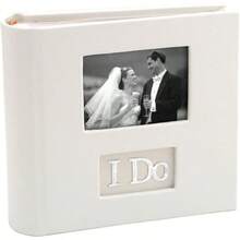 Álbum de fotos Malden I Do, Nuestra boda blanco y plateado, 1 L3PH - "Acepto" Blanco - Ver 2