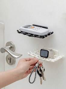 Wall Mounted Grid Soap Holder Without Drilling, Bathroom Soapbox Drain Storage Shelf, Bathroom Accessories Back To School