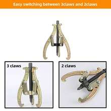 Pulley Puller Bearing Extractor 3 Jaws Tips Manual 75mm 3" Steel Automotive Car Wheel Engine Gears - 彩色 - 查看 2
