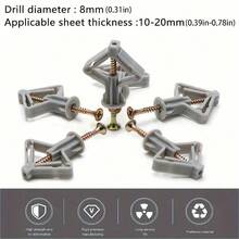 100 piezas/Set de tornillos mariposa para panel de yeso, decoración del hogar, anclajes para panel de yeso, juego de tornillos - alta capacidad de carga, para anclaje en panel de yeso/tablero de madera/pared hueca