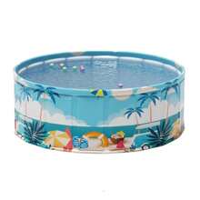 1pc Large Inflatable Swimming Pool, Foldable Home Use Kiddie Pool, Outdoor Round Pool For Summer, Water Ball Pool, Ideal For Home & Outdoor Water Activities, Beach Essentials, Beach Accessories, Pool Float