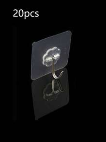 10 个粘性挂钩，强力粘墙钩，无损坏，无需钻孔，透明挂钩，适用于厨房 - 彩色 - 查看 12