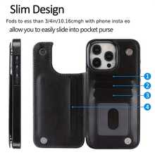 Pig And Chick Wallet-Style Mobile Phone Case, Designed With Cute Smiles And Clover Patterns, Suitable For IPhone 16e 16 15 14 Plus 13 12 11 Pro Max SE 2022 7 8 Plus X XR XS Max Wallet-Style Mobile Phone Case With Card Slot Holder And Double Magnetic Buckle Durable Protective Cover - Black - View 6