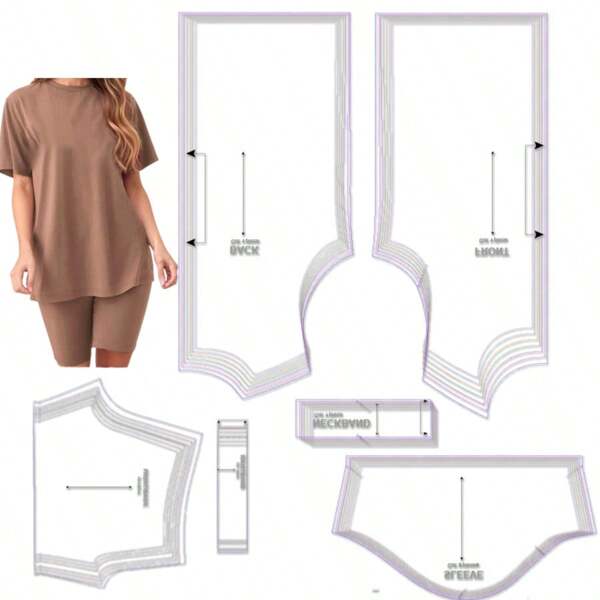 Set de costura de varios tamaños, patrones básicos de escala 1:1 para costuras de ropa de mujer, para principiantes y patrones de coser, plantillas para hacer prendas, diseños de prendas hechas a mano