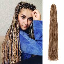 长款波浪卷曲微型ZIZI盒式辫子，扭曲高端合成钩编波浪微型非洲小3S盒式辫子，适合女性和女孩 - 彩色 - 查看 12